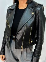 Charly Biker Black trendi kožna jakna