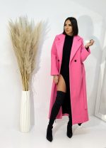 Eleanor Pink midi ženstveni kaput