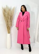 Eleanor Pink midi ženstveni kaput