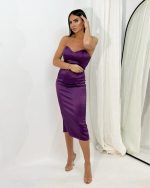 Claudia Violet midi korset haljina