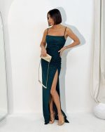 Everly Teal duga haljina