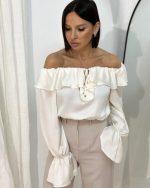 Stacy White lepršava bluza