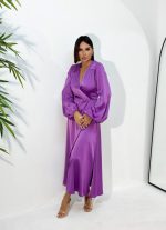 Polina Violet maxi lepršava haljina