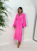 Polina Fuchsia maxi lepršava haljina