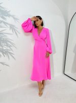 Polina Fuchsia maxi lepršava haljina