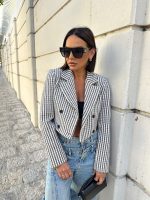 Veronica Tartan bolero blejzer