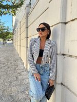 Veronica Tartan bolero blejzer