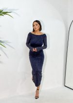 Inessa Midnight duga svetlucava haljina otvorenih leđa