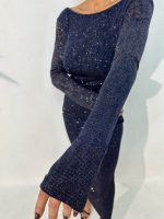 Inessa Midnight duga svetlucava haljina otvorenih leđa