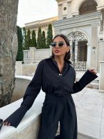 Elsie Black košulja visokih manžetni