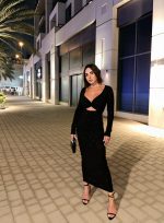 Brenda Black svetlucava midi haljina