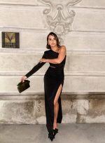 Lauretta Black duga asimetrična haljina