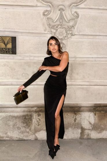 Lauretta Black duga asimetrična haljina