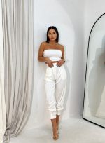 Kaliyah White trendi pantalone