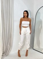 Kaliyah White trendi pantalone