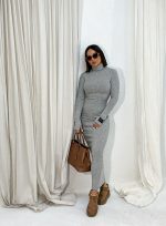 Alesya Ash midi haljina od trikotaže