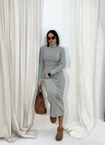 Alesya Ash midi haljina od trikotaže