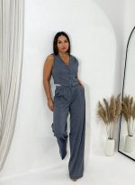 Costanza Grey prugasti co-ord komplet