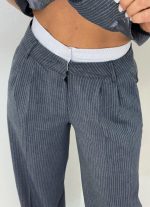 Costanza Grey prugasti co-ord komplet
