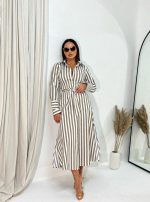 Nadya Sage midi pamučna haljina