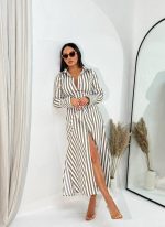 Nadya Sage midi pamučna haljina