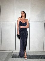Anna Midnight duga svetlucava korset haljina