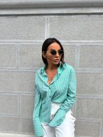Deborah Greenish prugasta košulja