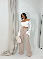 Debra Mocha trendi zvonaste pantalone