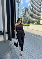 Zita Black trendi cigaret pantalone