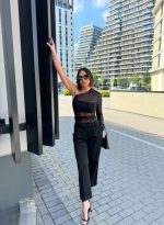 Zita Black trendi cigaret pantalone