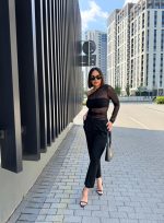 Zita Black trendi cigaret pantalone