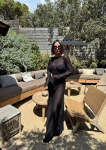 Fernanda Black duga kaftan haljina