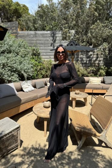 Fernanda Black duga kaftan haljina