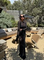 Fernanda Black duga kaftan haljina