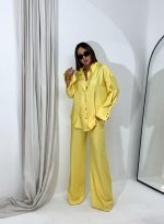 Tamia Yellow lepršavi co-ord komplet