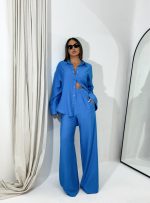 Tamia Sapphire lepršavi co-ord komplet