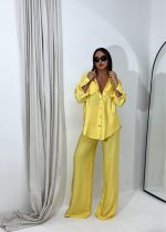 Tamia Yellow lepršavi co-ord komplet