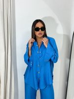 Tamia Sapphire lepršavi co-ord komplet