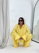 Tamia Yellow lepršavi co-ord komplet