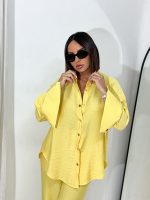 Tamia Yellow lepršavi co-ord komplet