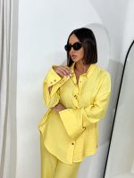 Tamia Yellow lepršavi co-ord komplet