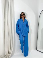 Tamia Sapphire lepršavi co-ord komplet