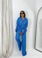 Tamia Sapphire lepršavi co-ord komplet