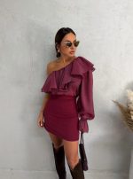 Mini bordo basic suknja
