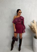 Mini bordo basic suknja