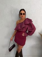Mini bordo basic suknja