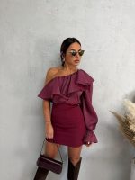 Mini bordo basic suknja