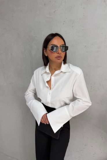 DOTTIE WHITE BASIC KOŠULJA VISOKIH MANŽETNI
