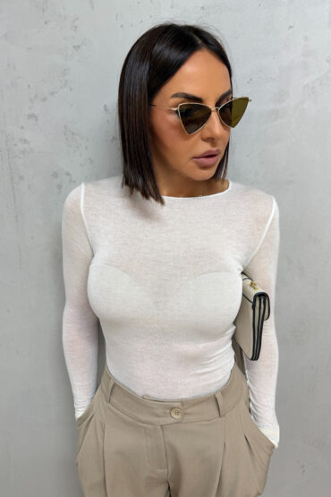 JIANNA IVORY BASIC TRANSPARENTNA BLUZA