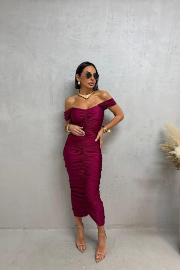 LEONA WINE MIDI ELEGANTNA HALJINA
